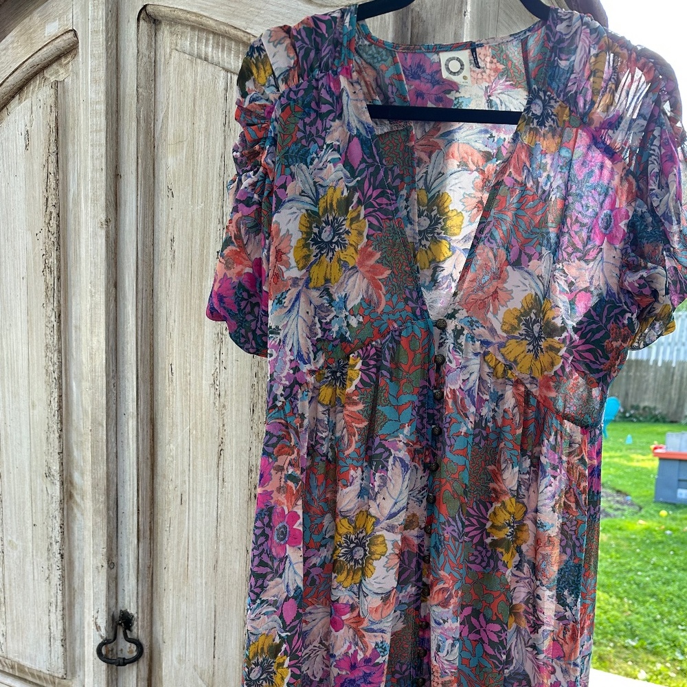 Anthropologie XS floral dress